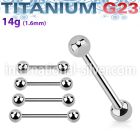 ubbnps straight barbells titanium g23 implant grade nipple