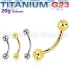 ubn20b3 titanium curved barbell 20g 3mm balls