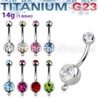 ubn2cgh belly rings titanium g23 implant grade belly button