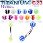 ubnebe micro curved barbells titanium g23 with acrylic parts eyebrow