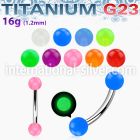 ubnegl micro curved barbells titanium g23 with acrylic parts eyebrow