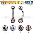 ubnfr6a belly rings titanium g23 implant grade belly button