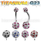 ubnfrga belly rings titanium g23 implant grade belly button