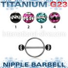 udfnpe5 straight barbells titanium g23 implant grade nipple