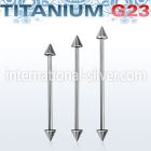 uindcn straight barbells titanium g23 implant grade 
