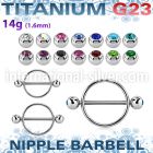 ujbnpe5 straight barbells titanium g23 implant grade nipple