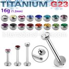 ulbhjb3 titanium 16g labret stud press fit half gem ball