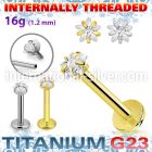 ulbin57 titanium g23 labret 16g star cz prong set internal