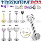 ulbpibpz16 titanium labret 16g stud threadless push in top