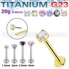 ulbpispz20 titanium labret stud 20g threadless push in top