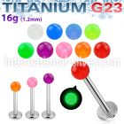 ulglb3 labrets lip rings titanium g23 with acrylic parts labrets chin