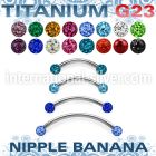 unpbnfr4 titanium curved barbell 4mm ferido glued balls