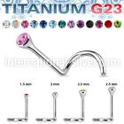 unsc l shape nose studs titanium g23 implant grade nose