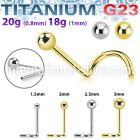 unswnob astm f 136 titanium threadless push in nose screw