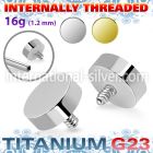 urd4in titanium 4mm flat round shape design top for bars