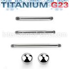 uset05 straight barbells titanium g23 implant grade tongue