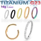 usgsh40 titanium hinged segment hoop 16g outward pyramids