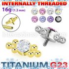 ushz21in titanium top six balls cluster press cz