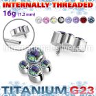 ushz22in titanium top four press cz cluster