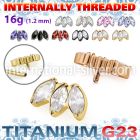 ushz23in titanium top three prong marquise cz