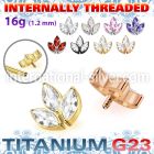 ushz30in titanium leaf top three marquise cz