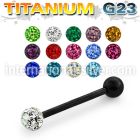 utbbfr5 straight barbells anodized titanium g23 implant grade tongue