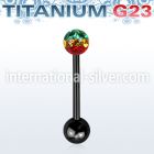 utbbfr5r straight barbells anodized titanium g23 implant grade tongue