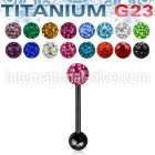 utbbfr6 anodized titanium tonguebarbell ferido ball 5mm ball