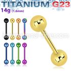 utbbg straight barbells anodized titanium g23 implant grade tongue