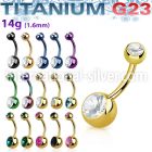 utbn2cg belly rings anodized titanium g23 implant grade belly button