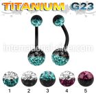 utbnfrge belly rings anodized titanium g23 implant grade belly button