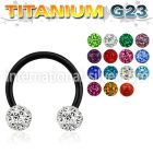 utcbfr4 horseshoes anodized titanium g23 implant grade belly button