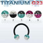 utcbfr6e horseshoes anodized titanium g23 implant grade belly button