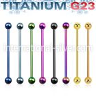 utinb straight barbells anodized titanium g23 implant grade 