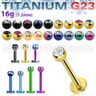 utlbc3 labrets lip rings anodized titanium g23 implant grade labrets chin