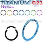 utsg16 seamless segment rings anodized titanium g23 implant grade eyebrow