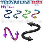 utspen25 spirals twisters anodized titanium g23 implant grade eyebrow