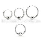 vbcr14s 925 silver ball closure earrings (1.6mm) with 4mm ball