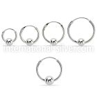 vbcr16m 925 silver ball closure earrings (1.2mm) with 4mm ball