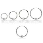 vbcr16s 925 silver ball closure earrings (1.2mm) with 3mm ball