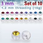 xajb3 loose body jewelry parts acrylic body jewelry 