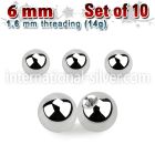 xbal6 loose body jewelry parts surgical steel 316l belly button