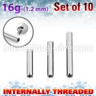 xbb16gin loose body jewelry parts surgical steel 316l 