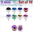 xbmt3 loose body jewelry parts anodized surgical steel 316l 