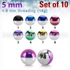 xbmt5 loose body jewelry parts anodized surgical steel 316l belly button