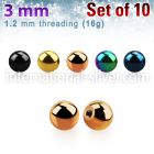 xbt3s loose body jewelry parts anodized surgical steel 316l 