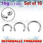 xcb16gin loose body jewelry parts surgical steel 316l 