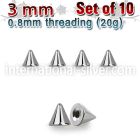 xcn3xs loose body jewelry parts surgical steel 316l 