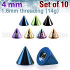 xcnt4g loose body jewelry parts anodized surgical steel 316l belly button