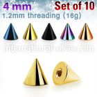 xcnt4s loose body jewelry parts anodized surgical steel 316l belly button